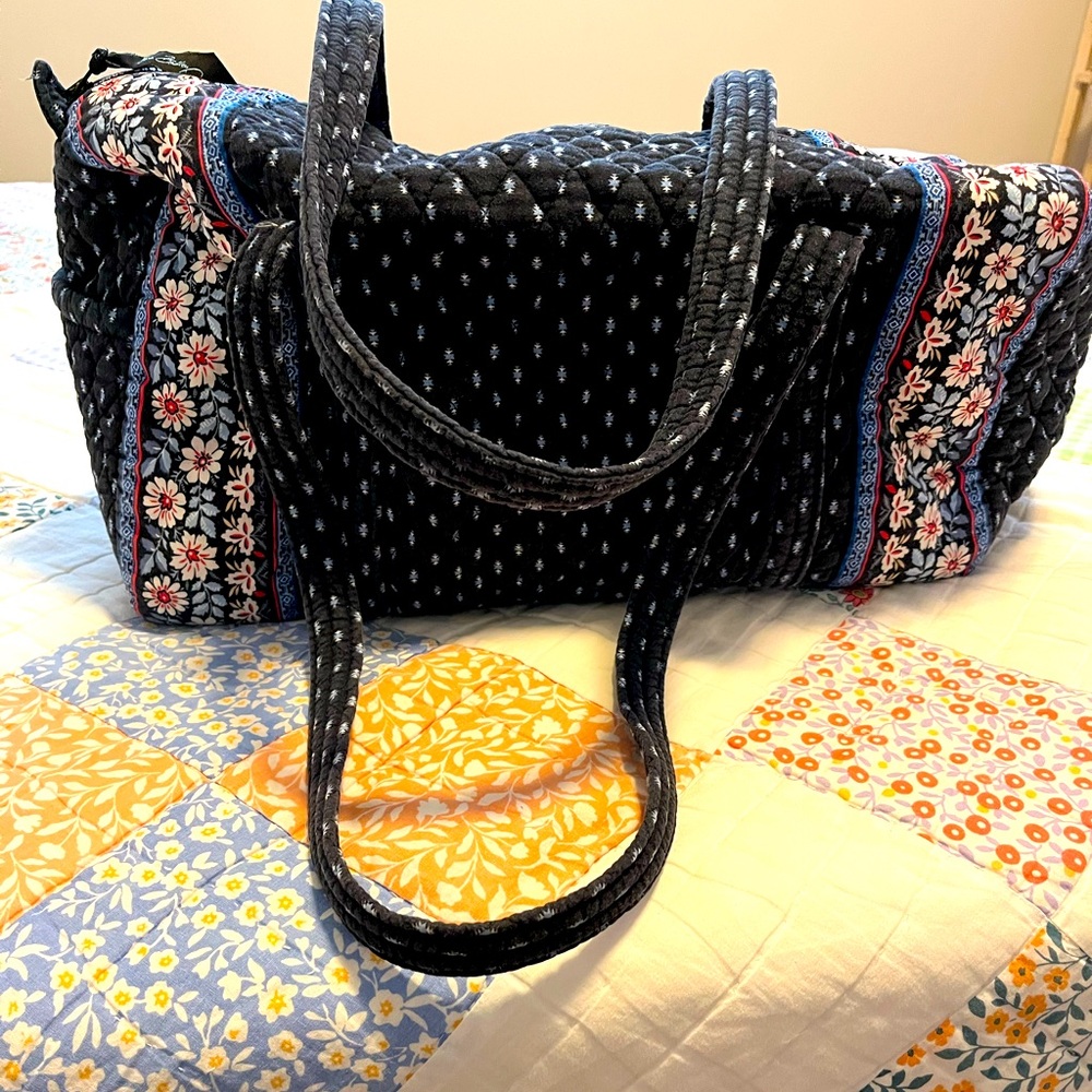 Vera Bradley Black and Blue Quilted Bag